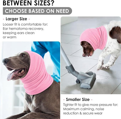 KOESON Dog Calming Hoodie for Large Breeds, Adjustable No Shake Ear Wraps for Dogs, Soft Dog Ear Muffs Noise Protecion, Pet Head, Ear & Neck Covers for Thunder, Firework, Separation Anxiety, Hematoma