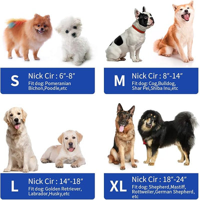MCHY Inflatable Dog Cone,Adjustable Recovery Collar for Dogs After Surgery,Prevent from Biting & Scratching,Not Block Vision (Blue, XL-Neck 20''- 25'')