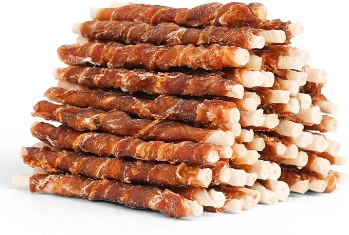 MON2SUN 5 Inch Duck Wrapped Rawhide Dog Treats for Puppy and Small Dogs, Promotes Dental Health, Healthy Snacks 21.2 oz