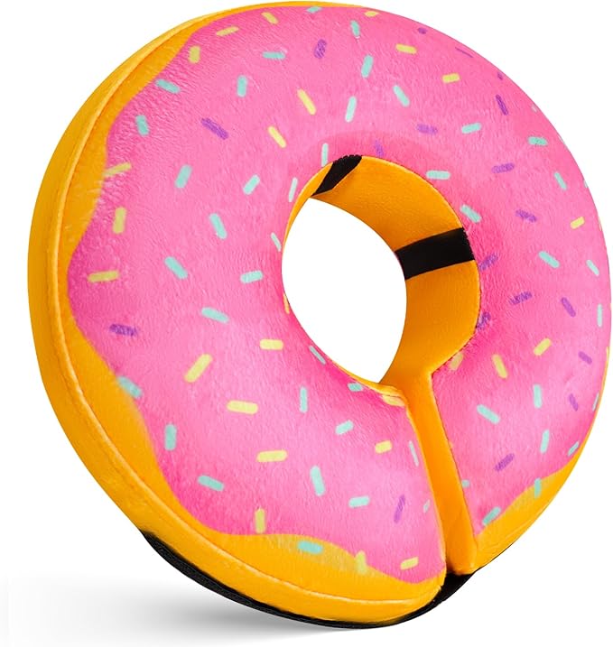 Inflatable Dog Cone Collar for After Surgery, Doggie Neck Blow up Donut Recovery ECollar, Soft Adjustable Dog Cone for Small Medium Large Dogs and Cats