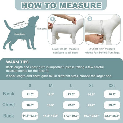 Recovery Suit for Dogs Cats, Dog Surgery Suit for Female Spay Male Neuter | Anti-Licking Dog Cone Alternative Onesie, Dog Surgical Recovery Suit After Abdominal Wounds, Green, Large