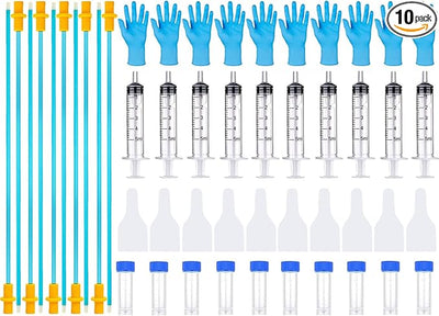 10 Set AI Artificial Insemination Dog Breeding Kit, Canine Breeding Kit, Dog Insemination Breeder Kit, Disposable Canine Artificial Insemination, Canine Breeding Supplies (7.87 inch, Small Breeds)