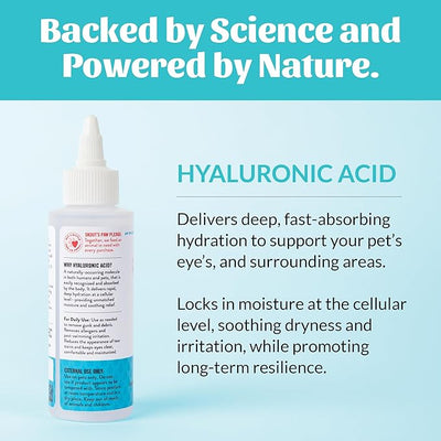 SKOUT'S HONOR HydroClear Eye Wash with Hyaluronic Acid, 4oz Bottle - Non-Medicated, Daily Eye Care for Dogs & Cats, 3-Pack