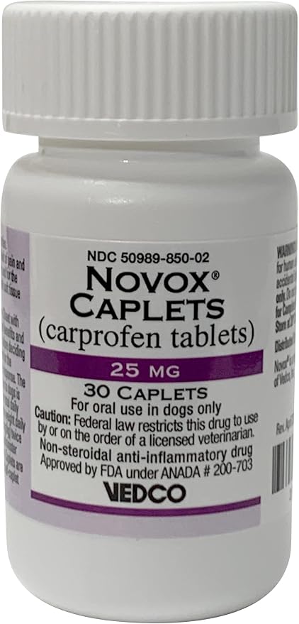 NOVOX® (CARPROFEN Tablets) CAPLETS 25MG 30 CT