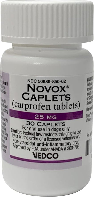 NOVOX® (CARPROFEN Tablets) CAPLETS 25MG 30 CT
