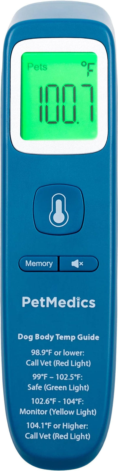 PetMedics by iHome Cat & Dog Thermometer for Pets Ear or Belly No Contact Scan - Large Number Digital Lit Display - Batteries Included - Canine and Pet Fever Detection