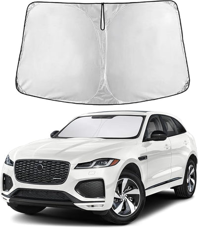 EcoNour Windshield Sunshade Compatible for Jaguar F-Pace 2016-2023 2024 2025, Sun Visor for Front Windshield & Window Sun Shade Cover, UV Heat Blocker & Protector, Car Accessories
