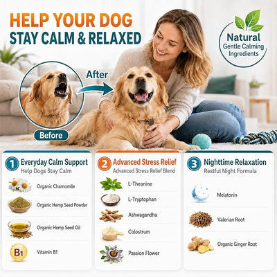 Hemp Calming Chews for Dogs, Advanced Dog Calming Treats for Dogs Anxiety Relief with Melatonin Chamomile Valerian Root- Loud Noise, Fireworks, Thunder, Stress & Sleep- 200 Chews- Chicken Flavor