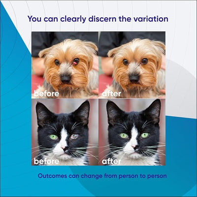 Dog Eye Drops - Cat Eye Drops - Vet Recommended Pet Eye Drops to Clean and Soothe Eye Infections, Allergies, Dry & Pink Eyes, Tear Stain Remover for Dogs, Cats, Horses & Birds (10 ml)