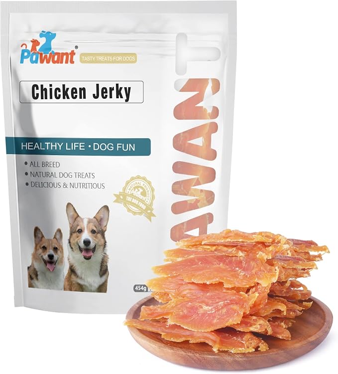 Chicken Jerky for Dogs Treats Training Snacks Dog Chew Treats Rawhide Free for Small and Large Dog 0.5lb/227g