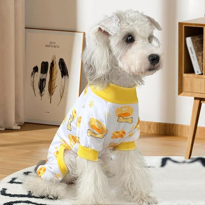 XPUDAC 4 Pack Dog Pajamas for Small Dogs, Puppy Clothes for Boy Girl Strechy Soft Pet Jumpsuit, Cat Onesie (X-Large)