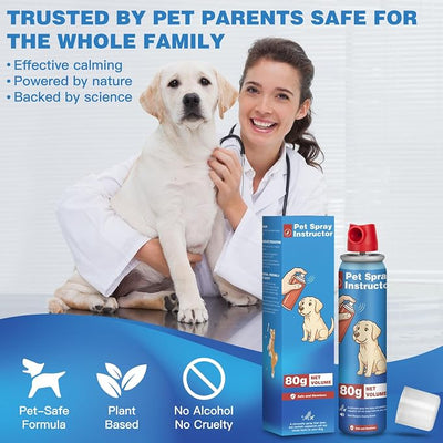 Corrector Spray Dog Trainer - 80ml Professional Dog Corrector Spray for Stops Barking, Jumping, Aggression & Unwanted Behaviors, Safe, Humane & Effective