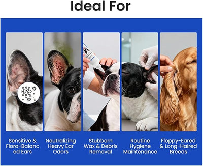 Itch Relief Natural Ear Cleaner for Dogs & Cats 8.45 oz – Manuka Honey | pH Balanced, No-Sting, Manuka Honey & Green Tea, Itch Relief, Odor Eliminating, Yeast Prevention for Dogs & Cats