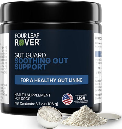 Four Leaf Rover Gut Guard - Dog Probiotics, Prebiotics, and Organic Herbs for Gut Health and Immune Support - Veterinarian Formulated - 30 Day Large Dog Supply