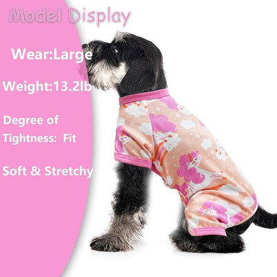 Dog Pajamas Spring Summer Dog Clothes for Small Medium Dogs Girl Boy Cute Soft Puppy Pjs Clothes Doggie Onesies Cat Pet Jammies Outfit (Large)