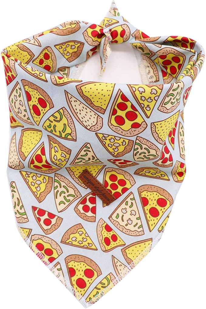 Unique Style Paws 1PCS Dog Bandanas Washable Cotton Square Bibs Sarf, Adjustable Dog Kerchief for Small Medium Large Dogs and Cats