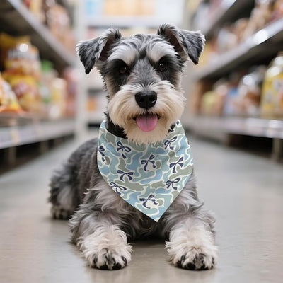 KEIAHUAN Camo Bow Dog Bandana for Small Medium Large Dogs Adjustable Bib Handkerchief Accessories for Small Medium Large Dogs Cats