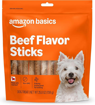 Amazon Basics Beef Flavor Sticks Dog Treats - 25 oz Bag