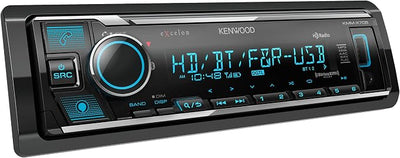 Kenwood KMM-X705 Excelon Digital Multimedia Car Stereo - Single DIN with Bluetooth, AM/FM HD Radio, Alexa Built in, Variable Color, SiriusXM