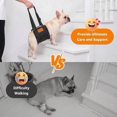 Dog Sling for Large Dogs Hind Leg Support, Magic Tape Dog Lift Harness, Soft Dog Support Harness for Back Legs, Hip Support Harness to Help Senior, Injured, Disabled and After ACL Surgery