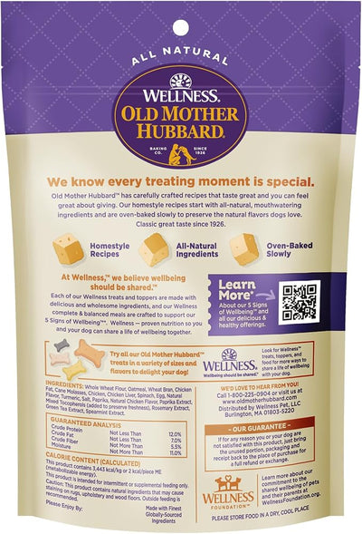 Old Mother Hubbard Wellness Training Bitz Assorted Mix Dog Treats, Natural Biscuits, 3 Flavors, 8 oz Bag (Pack of 2)