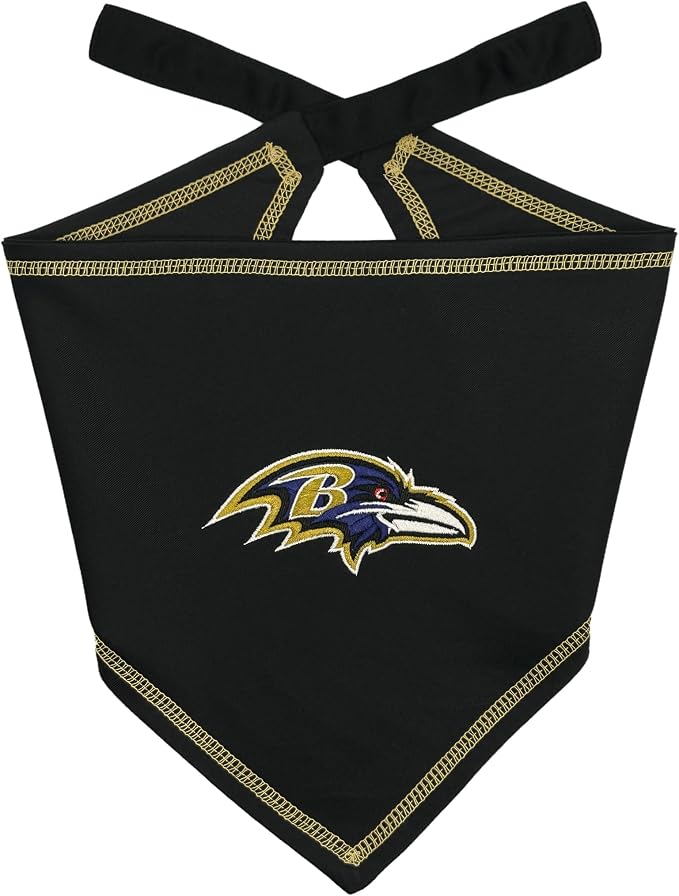 Pets First NFL Baltimore Ravens TIE Bandana, Size Small/Medium. Dog Bandana Scarf Bib for Pet Cat Dog. The Ultimate Game-Day, Party Bandana