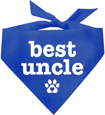 Best Uncle Father's Day, Valentine's Day, Birthday Dog Bandana (Royal, OS 588)