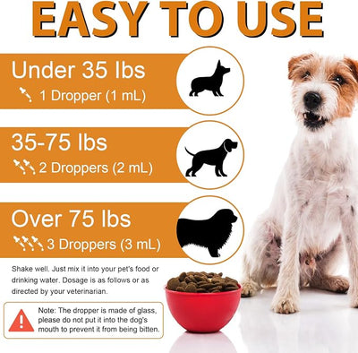 Quercetin for Dogs, Dog Quercetin Liquid Drops, Dog Quercetin Herbal Supplement Support Allergy Relief,Cellular Health, Immune Boost, Antioxidant -60 ml