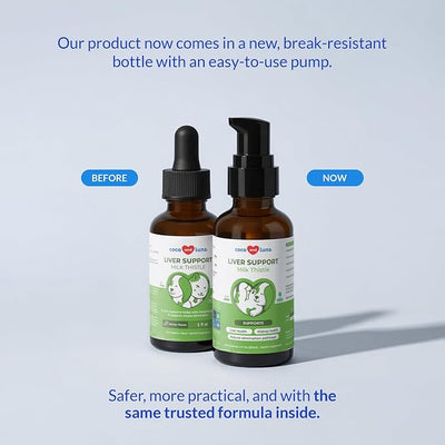 Milk Thistle Liquid for Dogs - Liver, Kidney & Detox Support | Liquid Milk Thistle with Choline & L-Arginine. Supports liver detox, kidney function & hepatic health with EPA & DHA.