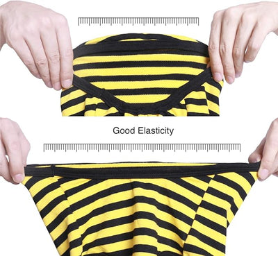 iChoue English Bulldog 100% Breathable Cotton Striped T Shirts Halloween Vest Clothes for Medium Dogs Tank Tops French Frenchie Pug Boston Terrier Pitbull Yellow Black Stripes - XLarge