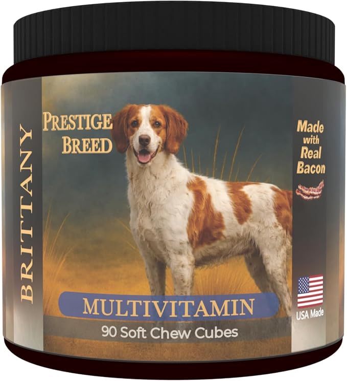 Brittany Multivitamins, 90 Count, Made in the USA with Real Bacon.