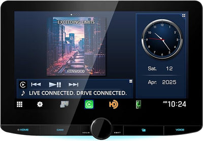 KENWOOD DMX1038S 10.1” Touchscreen Car Stereo Radio – Double DIN Bluetooth Receiver with Wireless Apple CarPlay, Android Auto, Backup Camera Inputs, HD Screen, and Dash Mounting System
