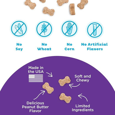 Outward Hound by Nina Ottosson Puzzle Bitez USA Made Dog Treats,Peanut Butter Flavor,Bite-Sized Training Reward and Interactive Puzzle Toy Treats,7.5oz,(Pack of 2)