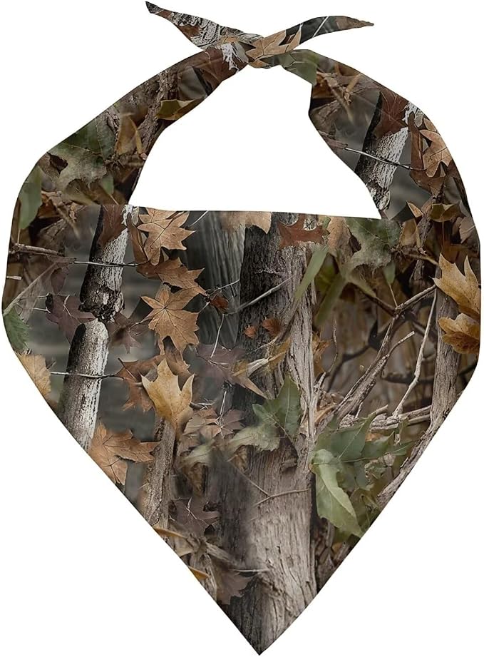 KEIAHUAN Camo Hunting Dog Bandanas One Piece Dog Kerchief Bibs Triangle Dog Scarf Adjustable Pet Costume Accessories Decoration