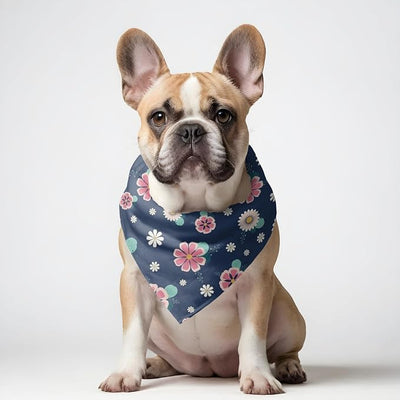 W Brings Bandana for Dogs | This Stunning Gorgeous Design Dog Bandana Scarf is Perfect Styling Accessory for Dogs Large, Medium & Small. One Size Fits All. (Medium - Large, Floral)