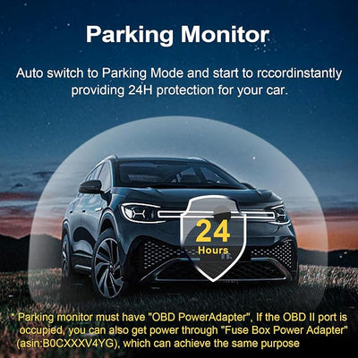 mangoal Fuse Box Power Adapter Dash Cams, Upgrade Parking Monitoring, Hardwire Wire Kit Accessories(8.20 ft, Applicable to Vehicle Other Than Mercedes Benz)