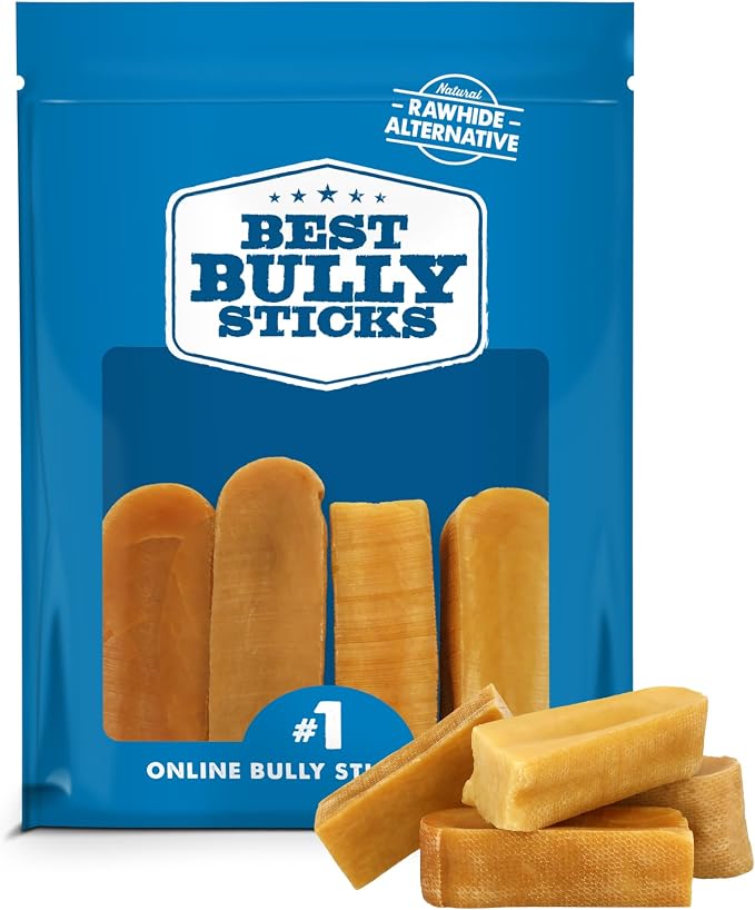 Best Bully Sticks Yak Cheese Himalayan Dog Chews - Medium 4 Count (Pack of 1) - Natural, Lactose Free Cheese, Odor-Free, Long-Lasting Snack