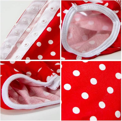 Dog’s Recovery Suit Post Surgery Shirt for Puppy, Wound Protective Clothes for Little Animals(red spot-xs)