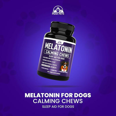 Melatonin for Dogs to Sleep (6mg Dog Sleep Aid) Dog Melatonin for Large Dogs - Help Reduce Stress from Storms, Separation & Anxiety - Puppy Calming Chews - 3rd Party Tested, 120 Chicken Flavor Tablets