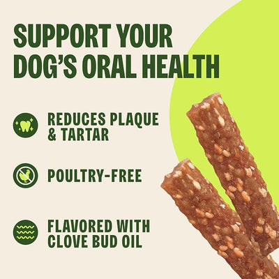 Whimzees Wellness Veggie Strip Natural Dog Dental Treat, Chews, Freshens Breath, Medium Size, 14.81 oz Bag, 14 Count