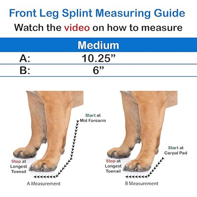 Standard Front Leg Brace for Dogs with Injuries, Arthritis, or Licking Prevention, Durable & Lightweight Post-Surgery Protection for Pets - M