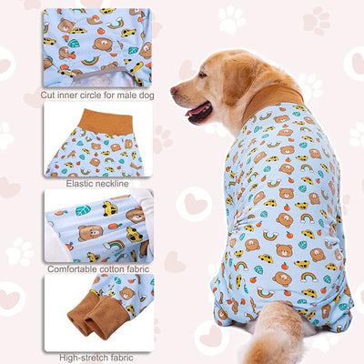 Dog Recovery Suit After Surgery Female Male, Medium Large Dog Neuter Shirt Cone Alternatives Prevent Licking Surgical Onesies (Brea, XL)