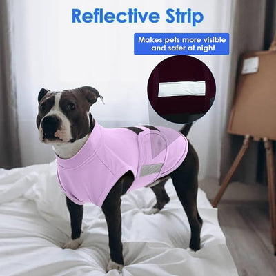 MIGOHI Dog Anxiety Relief Coat,Comfort Anxiety Vest for Dogs,Adjustable Dog Anxiety Calming Wrap for Fireworks,Thunderstorm,Travel,Separation,Anxiety Jacket for Small Dogs,XS,Lightpurple