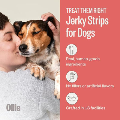 Ollie Beef & Sweet Potato Jerky Dog Treats, 5 oz Pack of 1, All Natural, Healthy Snacks, Made with Real Meat, Human Grade, for Dogs