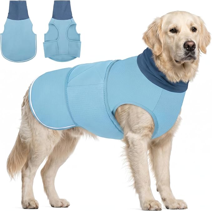 AOFITEE Extra-Large Dog Anxiety Vest, Thunder Jacket for Dogs Anxiety, Breathable Pets Calming Shirt for Fireworks, Thunder, Travel, Separation, Anti-Anxiety Pet Calming Vest with Collar, XXXL