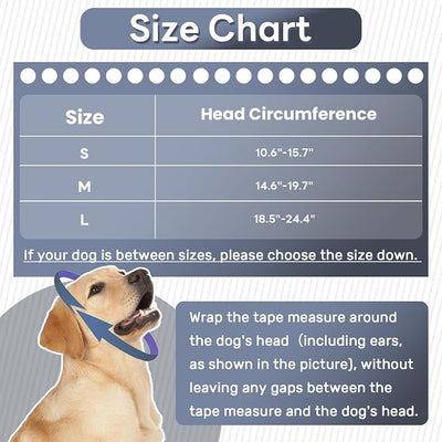 Nanaki Dog Calming Hoodie No Shake Ear Wraps for Dogs Ear Protection Dog Cover Muffs Pet Head Warp Anxiety Relief Pet Hematoma Wrap Head Cover The Grooming and Force Drying Doggy Protector Fireworks
