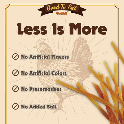 Gootoe Soft Dog Treats, Chicken Jerky - Dog Training Treats; High-Protein, Gluten-Free, Soft Jerky for Dogs, Hypoallergenic, Grain-Free, Chicken Breast Strips, 1 lb