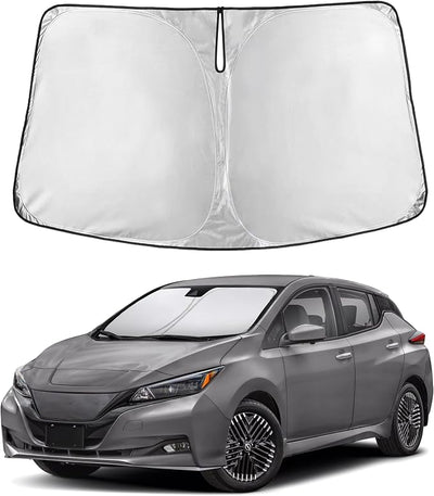 EcoNour Windshield Sunshade Compatible for Nissan Leaf 2018-2023 2024 2025, Sun Visor for Front Windshield & Window Sun Shade Cover, UV Heat Blocker & Protector, Car Accessories