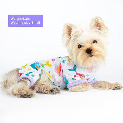 Dog Pajamas Pjs Soft Stretchy Dog Clothes for Small Dogs Girl Boy Medium Size Dogs Spring Summer Puppy Clothes Doggie Onesies Cat Pet Jammies Outfit