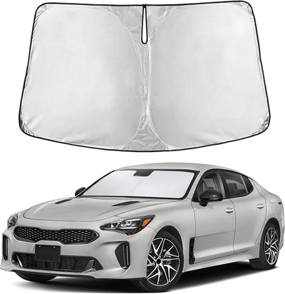 EcoNour Windshield Sunshade Compatible for Kia Stringer 2018-2021 2022 2023, Sun Visor for Front Windshield & Window Sun Shade Cover, UV Heat Blocker & Protector, Car Accessories
